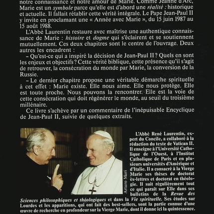 Une année de grâce avec Marie – René Laurentin – Méditations mariales et consécration à Dieu - Livre
