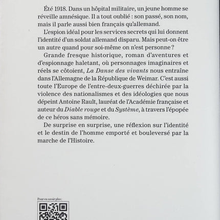 La Danse des vivants – Antoine Rault – roman historique d’espionnage et d’identité après la Première Guerre mondiale - Livre