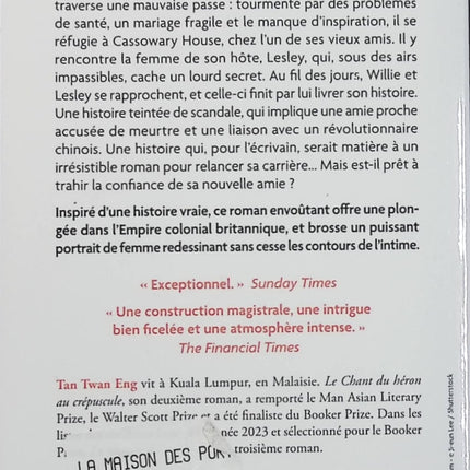 La Maison des portes – Tan Twan Eng – Roman historique – Malaisie, colonialisme, amour et mémoire - Livre