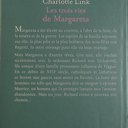 Les Trois Vies de Margareta – Charlotte Link – Roman historique, amour et guerre de Trente Ans - Livre