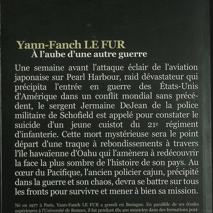 À l’Aube d’une autre guerre – Yann-Franch Le Fur – roman historique polar Seconde Guerre mondiale – livre occasion - Livre