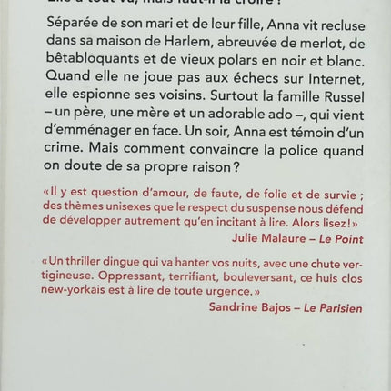 La Femme à la fenêtre – A. J. Finn – Thriller psychologique, suspense et huis clos - Livre