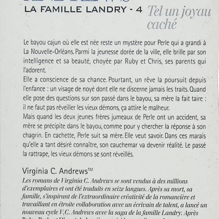 La Famille Landry – Tel un joyau caché – Virginia C. Andrews – Saga familiale et secrets de l’enfance - Livre