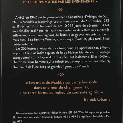 Les Lettres de prison de Nelson Mandela - Correspondance - Apartheid - Afrique du Sud - Robben Island - Histoire - Liberté - Livre
