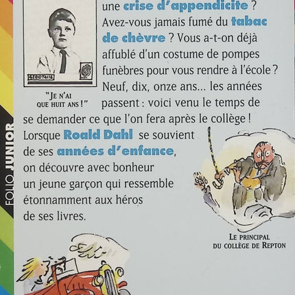 Moi, Boy – Souvenirs d’enfance – Roald Dahl – autobiographie jeunesse, souvenirs d’enfance, récit humoristique, littérature jeunesse - Livre