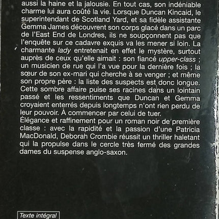 Le Passé ne meurt jamais – Deborah Crombie – Enquête de Duncan Kincaid et Gemma James – Polar britannique – Livre d'occasion - Livre