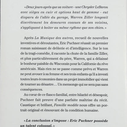 Famille modèle – Eric Puchner – Roman sur les liens familiaux et les choix de vie - Livre