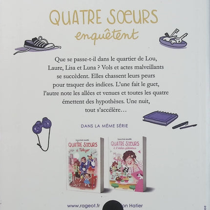 Quatre sœurs enquêtent – Sophie Rigal-Goulard – Roman jeunesse, enquête, mystère, aventure, humour et quatre sœurs - Livre