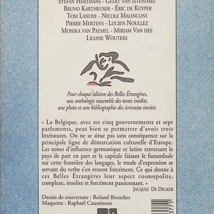 17 écrivains belges – Les Belles Étrangères – Anthologie de littérature belge – Collectif - Livre