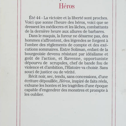 Héros – Dominique Labarrière – Roman historique sur la Résistance – France en 1944 - Livre