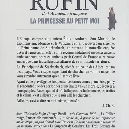 La Princesse au petit moi – Jean-Christophe Rufin – roman policier et enquête Aurel le Consul - Livre