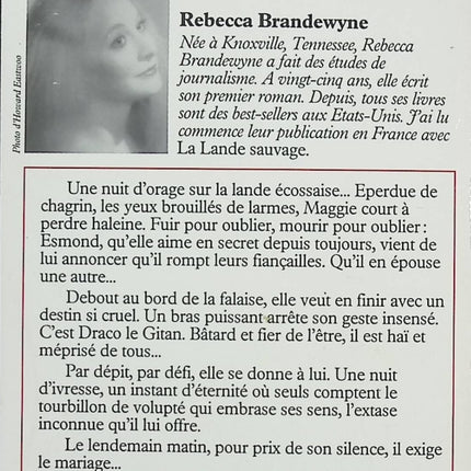 La Lande sauvage – Rebecca Brandewyne – Romance historique et passion au cœur de l’Irlande - Livre