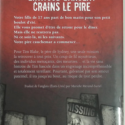 Crains le pire – Linwood Barclay | Thriller psychologique, disparition, enquête et suspense - Livre