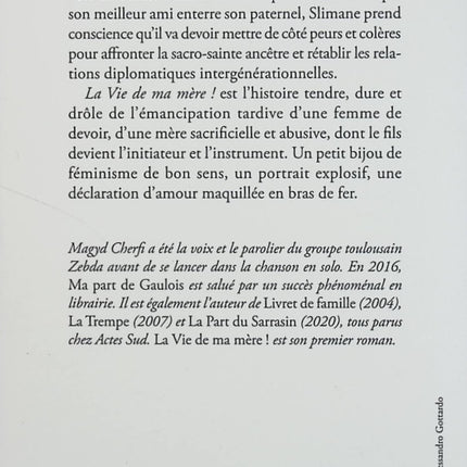 La Vie de ma mère ! – Magyd Cherfi – Roman drôle et émouvant sur la famille et l’émancipation - Livre