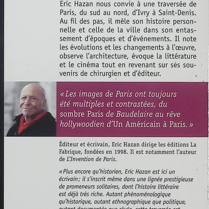 Une traversée de Paris – Éric Hazan – Récit, histoire de Paris, littérature et souvenirs - Livre