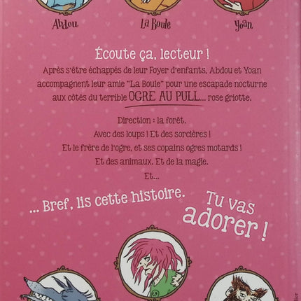 L’Ogre – L’Ogre au pull rose griotte – Marion Brunet – Roman jeunesse – Aventure et humour - Livre