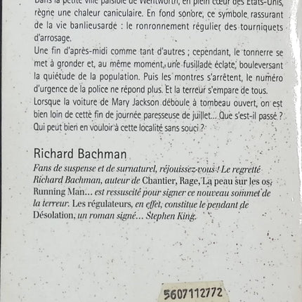 Les Régulateurs - Richard Bachman - Stephen King - Roman horreur - Thriller surnaturel - Tak - Banlieue américaine - Livre