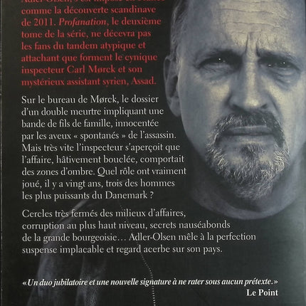 Les Enquêtes du Département V – Tome 2 – Profanation – Jussi Adler-Olsen – Polar nordique et thriller danois - Livre