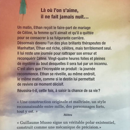 Je reviens te chercher – Guillaume Musso – roman contemporain suspense et amour, histoire de seconde chance - Livre