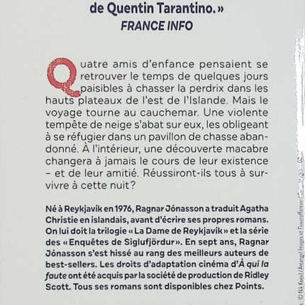 À qui la faute – Ragnar Jónasson – Thriller islandais, roman policier nordique d'occasion - Livre