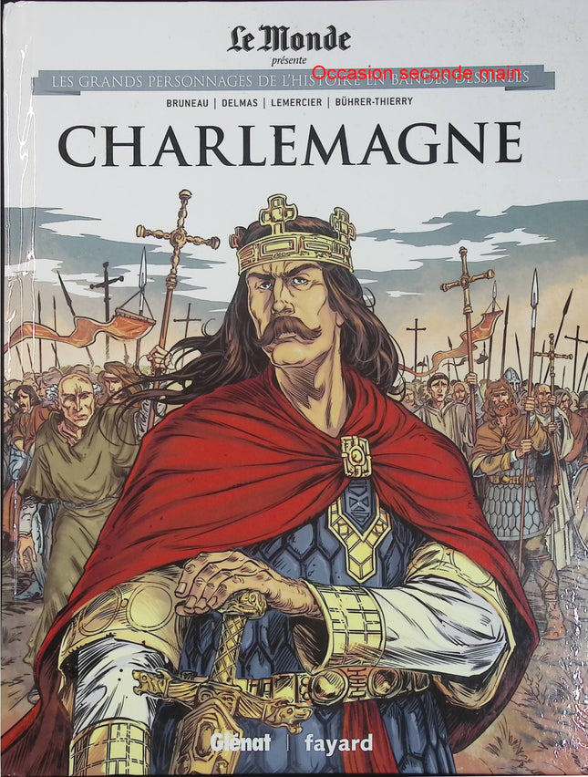 Charlemagne - Bande dessinée historique - BD d'occasion - Le roi des Francs devenu empereur - Livre BD