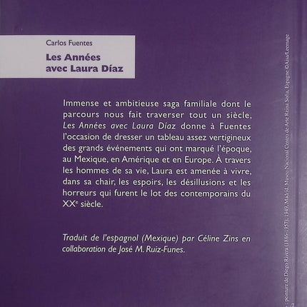 Les années avec Laura Díaz – Carlos Fuentes – roman historique fresque mexicaine XXe siècle – livre occasion - Livre