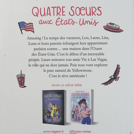 Quatre sœurs aux États-Unis – Sophie Rigal-Goulard – Roman jeunesse, famille, aventure, voyage, États-Unis et quatre sœurs - Livre