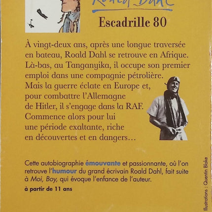 Escadrille 80 – Roald Dahl – autobiographie, récit de guerre, aviation, Afrique, enfance, aventure - Livre