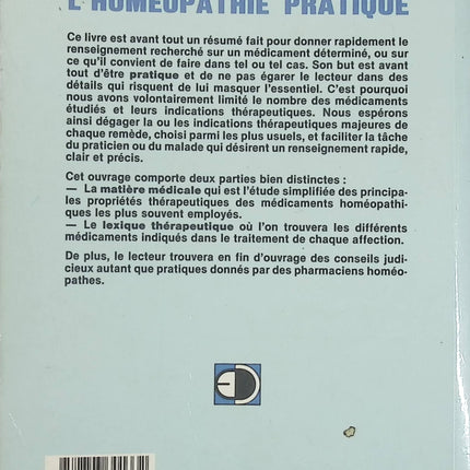L'Homéopathie pratique - Claude Binet - Guide des médicaments homéopathiques - Livre