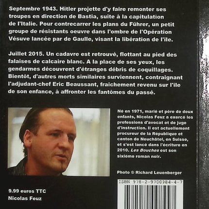 Les Bouches – Nicolas Feuz – Thriller corse entre Seconde Guerre mondiale et enquêtes criminelles - Livre