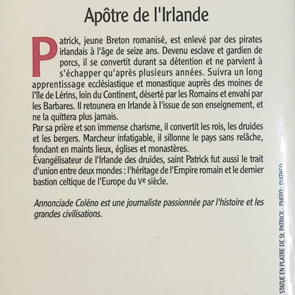 Saint Patrick - Apôtre des druides - Annonciade Coleno - Biographie historique occasion - Livre
