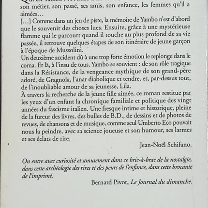 La Mystérieuse Flamme de la reine Loana – Umberto Eco – Roman contemporain d'occasion - Livre