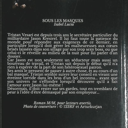 Sous les Masques – Isabel Lucia | Romance contemporaine, secrets, passion et reconstruction - Livre