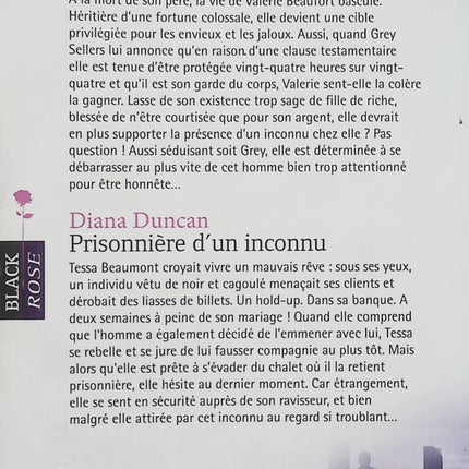 Un dangereux héritage – Prisonnière d’un inconnu – Gayle Wilson & Diana Duncan – Black Rose - Livre