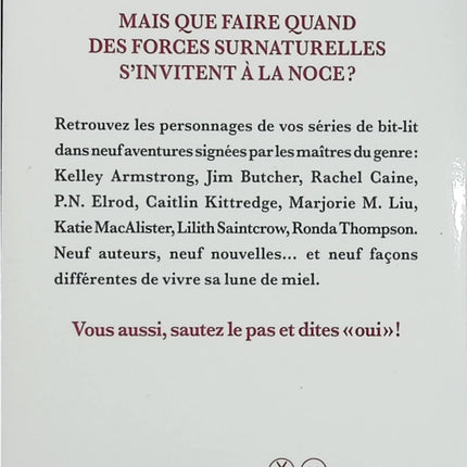 Lune de miel, lune de sang – Neuf récits de bit-lit – Jim Butcher, Kelley Armstrong, Rachel Caine et collectif - Livre