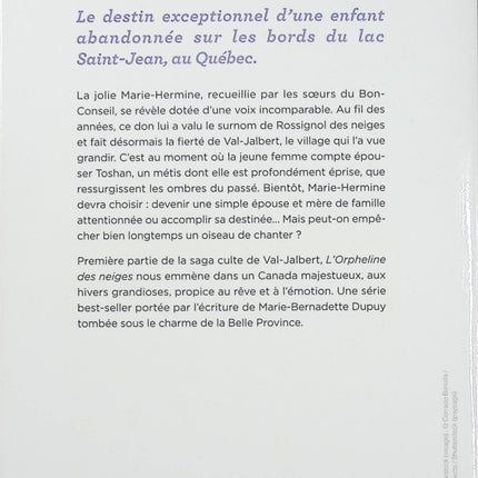 L’Intégrale L’Orpheline des Neiges Vol. 1 – La saga du Val-Jalbert – Marie-Bernadette Dupuy – roman historique et grande saga familiale québécoise - Livre