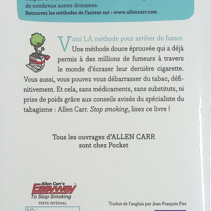La méthode simple pour en finir avec la cigarette – Allen Carr, méthode pour arrêter de fumer et se libérer du tabac - Livre