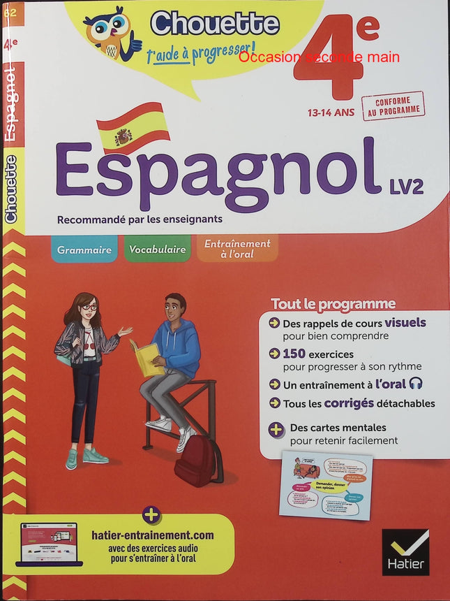 Chouette Espagnol 4e LV2 – Cahier de révision et d’entraînement – A1+ A2 – Collège - Livre