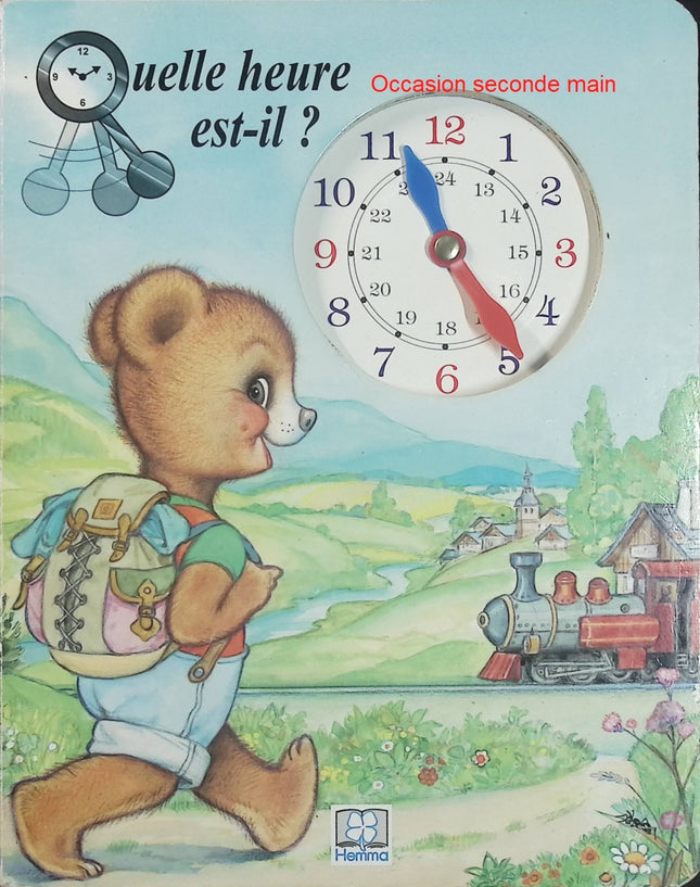 Quelle heure est il | Marie Duval | Livre d'éveil jeunesse avec horloge d'occasion - Livre
