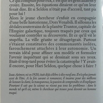 Prélude à Fondation - Isaac Asimov | Roman science-fiction d'occasion | Saga Fondation, empire galactique, futur, robotique, anticipation, classique SF - Livre