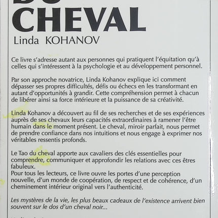 Le Tao du cheval – Linda Kohanov, relation homme-cheval, développement personnel et découverte de soi - Livre