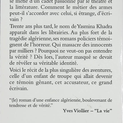 L'Écrivain – Yasmina Khadra | Récit autobiographique sur une vocation littéraire hors du commun - Livre