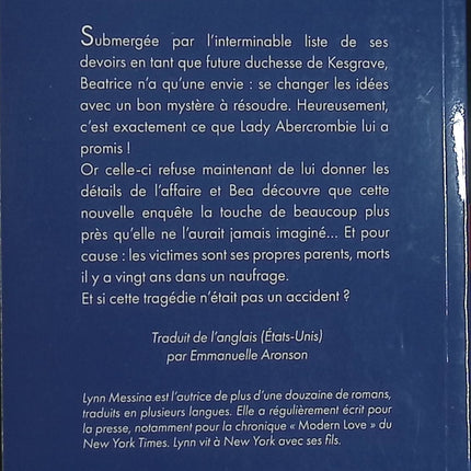 De fâcheuses fiançailles – Une enquête de Beatrice Hyde-Clare – Tome 4 – Lynn Messina – Roman policier d'occasion - Livre