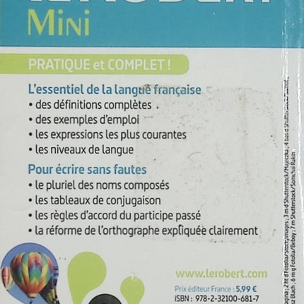 Le Robert Mini – Le mini dictionnaire le plus complet – Dictionnaire français de poche - Livre