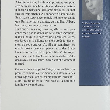Les Petites Sœurs – Valérie Saubade – Roman psychologique et secrets de famille - Livre