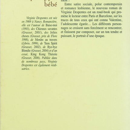 Apocalypse bébé - Virginie Despentes - Roman contemporain - Prix Renaudot - Livre