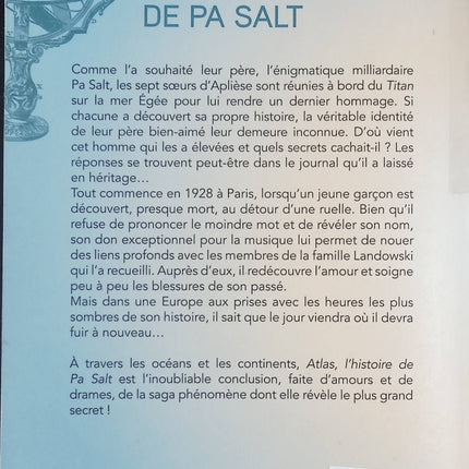Les Sept Sœurs Tome 8 : Atlas – L’histoire de Pa Salt – Lucinda Riley & Harry Whittaker – saga familiale mystère héritage - Livre