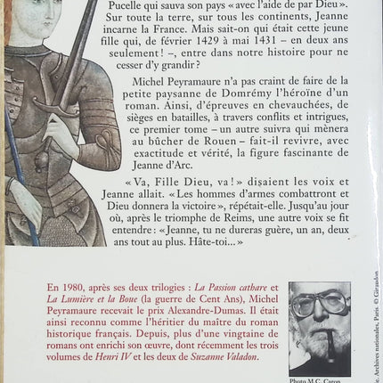 Jeanne d'Arc – Tome 1 – Et Dieu donnera la victoire – Michel Peyramaure – Roman historique sur Jeanne d'Arc - Livre