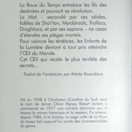 L'Œil du monde - La Roue du Temps Tome 2 - Robert Jordan - Fantasy d'occasion - Grande saga épique - Livre