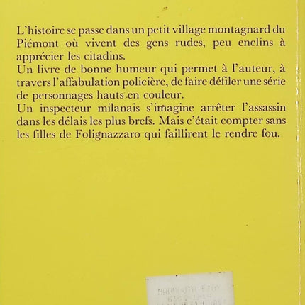 Les Filles de Folignazzaro – Charles Exbrayat – Polar humoristique au cœur du Piémont - Livre